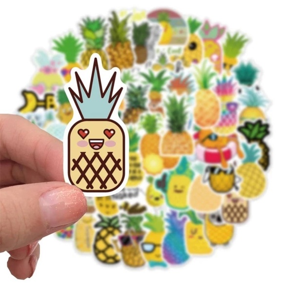 Other - 🍍 Pineapple Themed 50 Vinyl Stickers for Laptop, Phone, etc